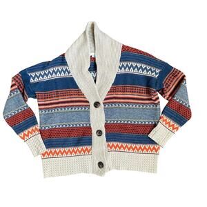 XTAREN Sweater Women's M Cardigan Southwest Long Sleeve Wool Blend Multicolor